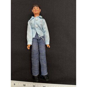 Vintage Breyer Animal Creations Boy Doll 7" Denim Jeans Buttoned Shirt Cowboy Bo